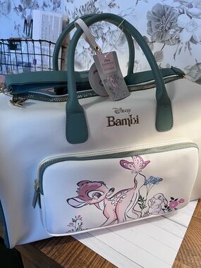 Disney Bambi White & Green Travel Tote